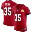 Tampa Bay Buccaneers #35 Jamel Dean Mens Super Bowl LV Champions Patch Nike Red Vapor Elite Jersey