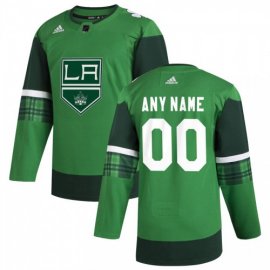 Los Angeles Kings Mens Adidas 2020 St. Patricks Day Custom Stitched NHL Jersey Green