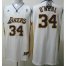 Los Angeles Lakers 34 Shaquille ONeal White Swingman NBA Jersey Cheap