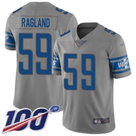 Nike Detroit Lions #59 Reggie Ragland Gray Mens Stitched NFL Limited Inverted Legend 100th Season Jersey