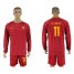 Roma #11 M.Salah Home Long Sleeves Soccer Club Jersey