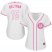 Houston Astros #15 Carlos Beltran White/Pink Fashion Womens Stitched MLB Jersey