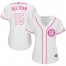 Houston Astros #15 Carlos Beltran White/Pink Fashion Womens Stitched MLB Jersey