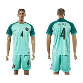 Portugal #4 Miguel Away Soccer Country Jersey