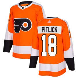 Adidas Philadelphia Flyers #18 Tyler Pitlick Orange Home Authentic Stitched NHL Jersey