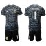 Argentina #1 Caballero Black Goalkeeper Soccer Country Jersey