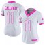 Nike Cleveland Browns #11 Antonio Callaway White/Pink Womens Stitched NFL Limited Rush Fashion Jersey