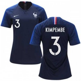 Womens France #3 Kimpembe Home Soccer Country Jersey