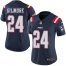 Nike New England Patriots #24 Stephon Gilmore Navy Blue Womens Stitched NFL Limited Rush Jersey