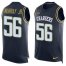 Nike Los Angeles Chargers #56 Kenneth Murray Jr Navy Blue Team Color Mens Stitched NFL Limited Tank Top Jersey