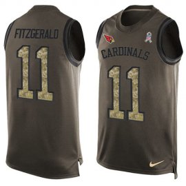 Nike Arizona Cardinals #11 Larry Fitzgerald Green Mens Stitched NFL Limited Salute To Service Tank Top Jersey