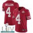 Nike San Francisco 49ers #4 Nick Mullens Red Super Bowl LIV 2020 Team Color Mens Stitched NFL Vapor Untouchable Limited Jersey