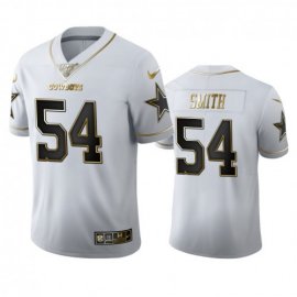 Dallas Cowboys #54 Jaylon Smith Mens Nike White Golden Edition Vapor Limited NFL 100 Jersey