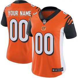 Nike Cincinnati Bengals Customized Orange Alternate Stitched Vapor Untouchable Limited Womens NFL Jersey