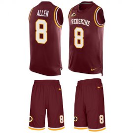 Nike Washington Football Team #8 Kyle Allen Burgundy Red Team Color Mens Stitched NFL Limited Tank Top Suit Jersey