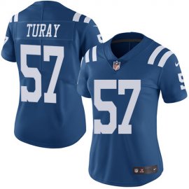 Nike Indianapolis Colts #57 Kemoko Turay Royal Blue Womens Stitched NFL Limited Rush Jersey