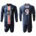 Paris Saint-Germain #9 Cavani Home Long Sleeves Soccer Club Jersey