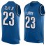 Nike Detroit Lions #23 Darius Slay Jr Blue Team Color Mens Stitched NFL Limited Tank Top Jersey