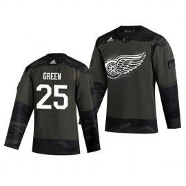 Detroit Red Wings #25 Mike Green Adidas 2019 Veterans Day Mens Authentic Practice NHL Jersey Camo