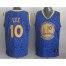 Golden State Warriors 10 David Lee Blue Leopard Grain NBA Jersey Cheap