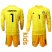 Belgium #1 Courtois Yellow Goalkeeper Long Sleeves Kid Soccer Country Jersey