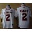 Texas A&M Aggies 2 Johnny Manziel White Football Techfit NCAA Jerseys