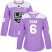 Adidas Los Angeles Kings #6 Joakim Ryan Purple Authentic Fights Cancer Womens Stitched NHL Jersey