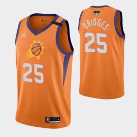 Phoenix Phoenix Suns #25 Mikal Bridges Mens 2021 NBA Finals Bound Statement Edition NBA Jersey Orange Mens