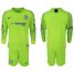 Chelsea Blank Shiny Green Goalkeeper Long Sleeves Soccer Club Jersey