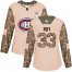 Adidas Montreal Canadiens #33 Patrick Roy Camo Authentic 2017 Veterans Day Womens Stitched NHL Jersey