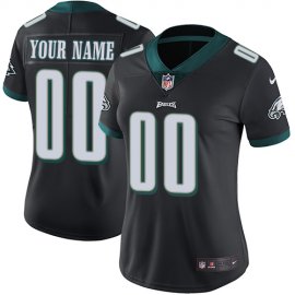 Nike Philadelphia Eagles Customized Black Alternate Stitched Vapor Untouchable Limited Womens NFL Jersey