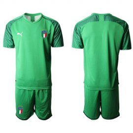 Italy Blank Green Goalkeeper Soccer Country Jersey