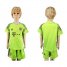 Bayern Munchen Blank Shiny Green Goalkeeper Kid Soccer Club Jersey