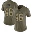 Nike Baltimore Ravens #46 Morgan Cox Olive/Camo Womens Stitched NFL Limited 2017 Salute to Service Jersey