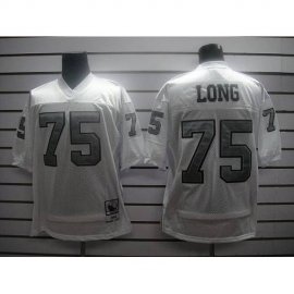 Mitchell and Ness Las Vegas Raiders #75 Howie Long White Silver No. Stitched NFL Jersey