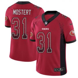 Nike San Francisco 49ers #31 Raheem Mostert Red Team Color Mens Stitched NFL Limited Rush Drift Fashion Jersey