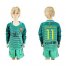 Barcelona #11 Neymar Jr Sec Away Long Sleeves Kid Soccer Club Jersey