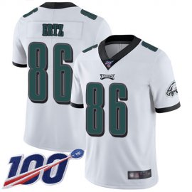 Nike Philadelphia Eagles #86 Zach Ertz White Mens Stitched NFL 100th Season Vapor Limited Jersey