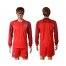 England Blank Away Long Sleeves Soccer Country Jersey