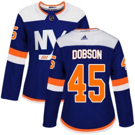 Adidas New York Islanders #45 Noah Dobson Blue Alternate Authentic Womens Stitched NHL Jersey