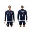 Argentina #7 Di Maria Away Long Sleeves Soccer Country Jersey