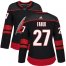 Adidas Carolina Hurricanes #27 Justin Faulk Black Alternate Authentic Womens Stitched NHL Jersey