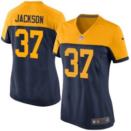 Nike Green Bay Packers #37 Josh Jackson Navy Blue Alternate Womens Stitched NFL New Limited Jersey