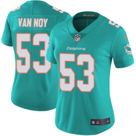 Nike Miami Dolphins #53 Kyle Van Noy Aqua Green Team Color Womens Stitched NFL Vapor Untouchable Limited Jersey