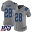 Nike Indianapolis Colts #28 Jonathan Taylor Gray Womens Stitched NFL Limited Inverted Legend 100th Season Jersey