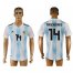 Argentina 14 MASCHERANO Home 2018 FIFA World Cup Thailand Soccer Jersey