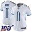 Nike Tennessee Titans #11 A.J. Brown White Womens Stitched NFL 100th Season Vapor Limited Jersey