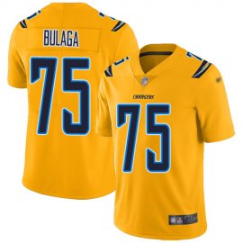Nike Los Angeles Chargers #75 Bryan Bulaga Gold Mens Stitched NFL Limited Inverted Legend Jersey