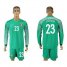 Brazil #23 Ederson Green Goalkeeper Long Sleeves Soccer Country Jersey