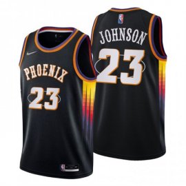 Phoenix Phoenix Suns #23 Cameron Johnson Mens Nike Black 2021/22 Swingman NBA Jersey – City Edition Mens